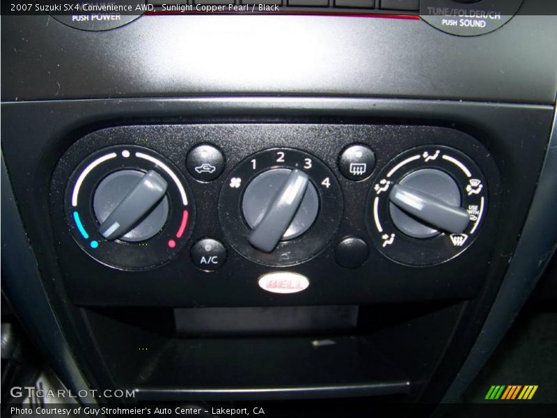 Sunlight Copper Pearl / Black 2007 Suzuki SX4 Convenience AWD