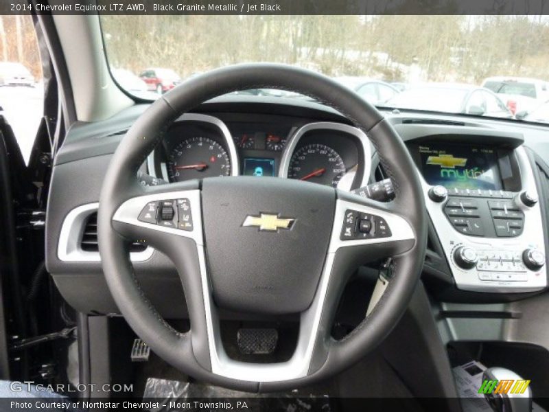 Black Granite Metallic / Jet Black 2014 Chevrolet Equinox LTZ AWD
