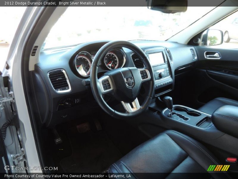 Bright Silver Metallic / Black 2012 Dodge Durango Citadel