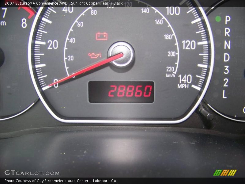 Sunlight Copper Pearl / Black 2007 Suzuki SX4 Convenience AWD