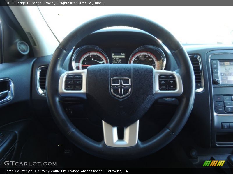 Bright Silver Metallic / Black 2012 Dodge Durango Citadel