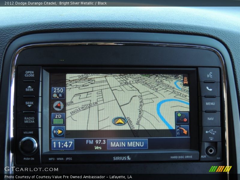 Bright Silver Metallic / Black 2012 Dodge Durango Citadel