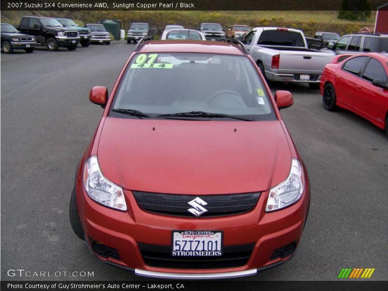Sunlight Copper Pearl / Black 2007 Suzuki SX4 Convenience AWD