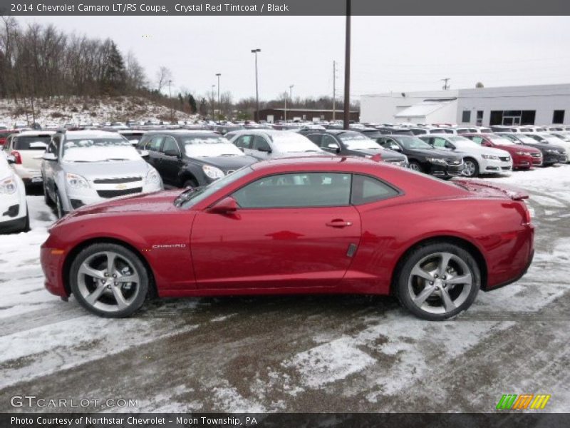 Crystal Red Tintcoat / Black 2014 Chevrolet Camaro LT/RS Coupe