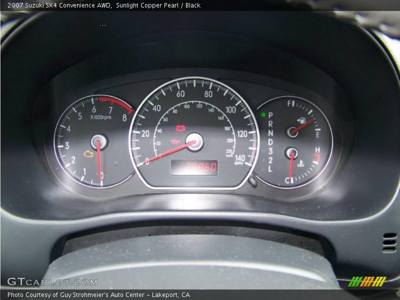 Sunlight Copper Pearl / Black 2007 Suzuki SX4 Convenience AWD