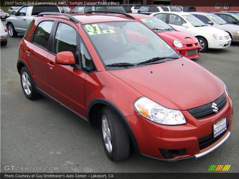 Sunlight Copper Pearl / Black 2007 Suzuki SX4 Convenience AWD
