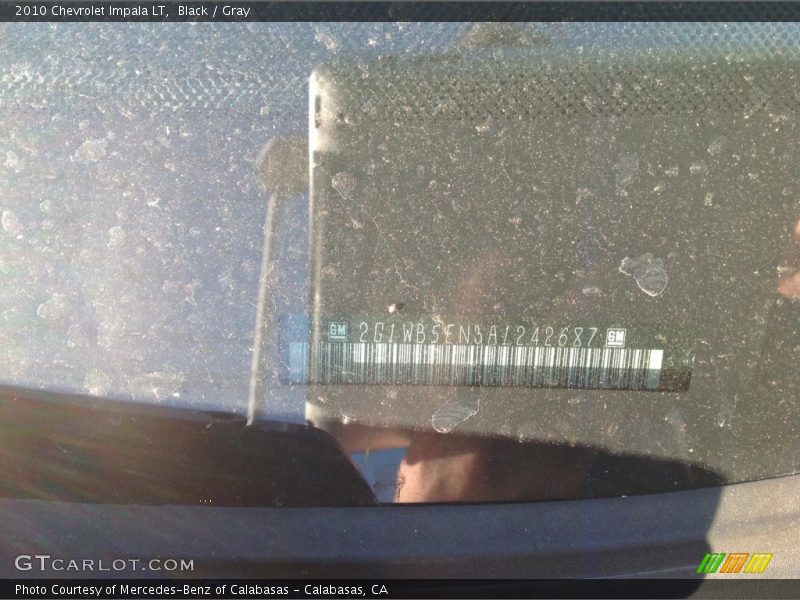 Black / Gray 2010 Chevrolet Impala LT