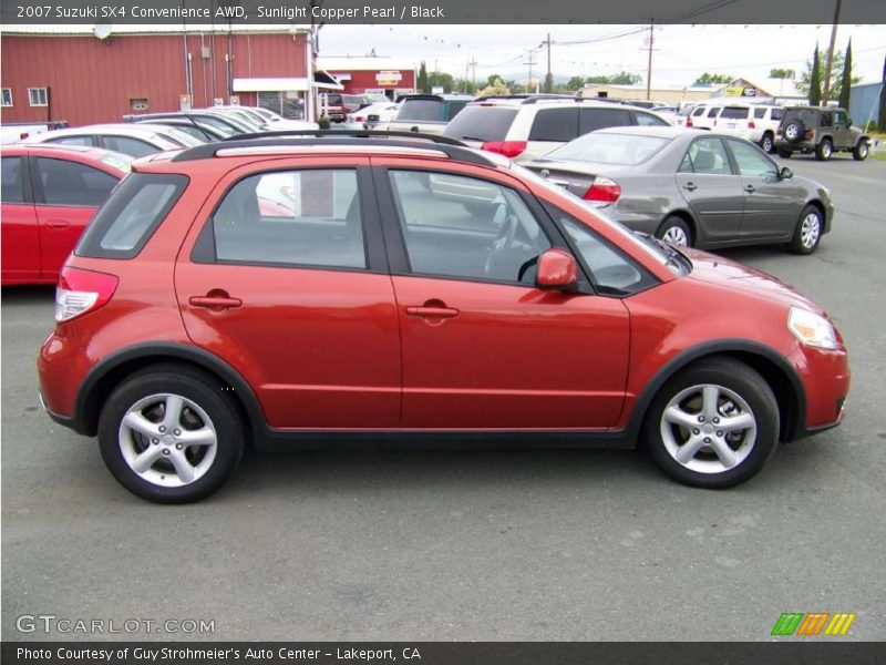 Sunlight Copper Pearl / Black 2007 Suzuki SX4 Convenience AWD