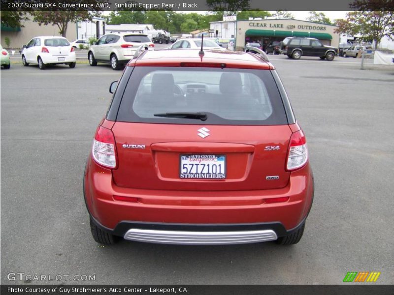 Sunlight Copper Pearl / Black 2007 Suzuki SX4 Convenience AWD