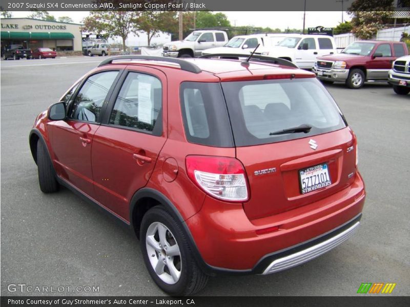 Sunlight Copper Pearl / Black 2007 Suzuki SX4 Convenience AWD