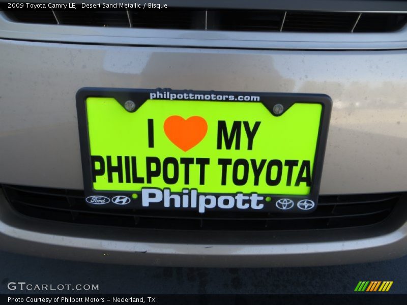 Desert Sand Metallic / Bisque 2009 Toyota Camry LE