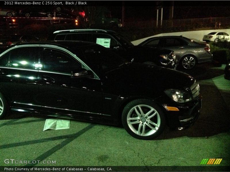 Black / Black 2012 Mercedes-Benz C 250 Sport