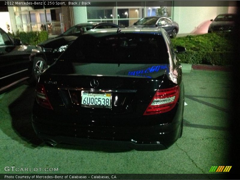 Black / Black 2012 Mercedes-Benz C 250 Sport