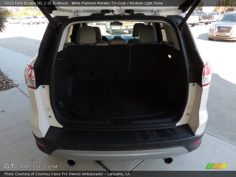 White Platinum Metallic Tri-Coat / Medium Light Stone 2013 Ford Escape SEL 2.0L EcoBoost