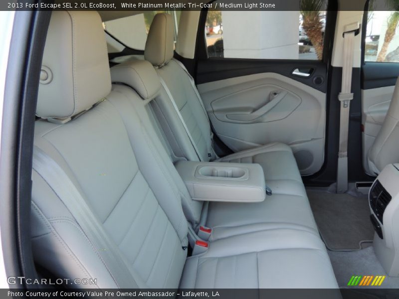 White Platinum Metallic Tri-Coat / Medium Light Stone 2013 Ford Escape SEL 2.0L EcoBoost
