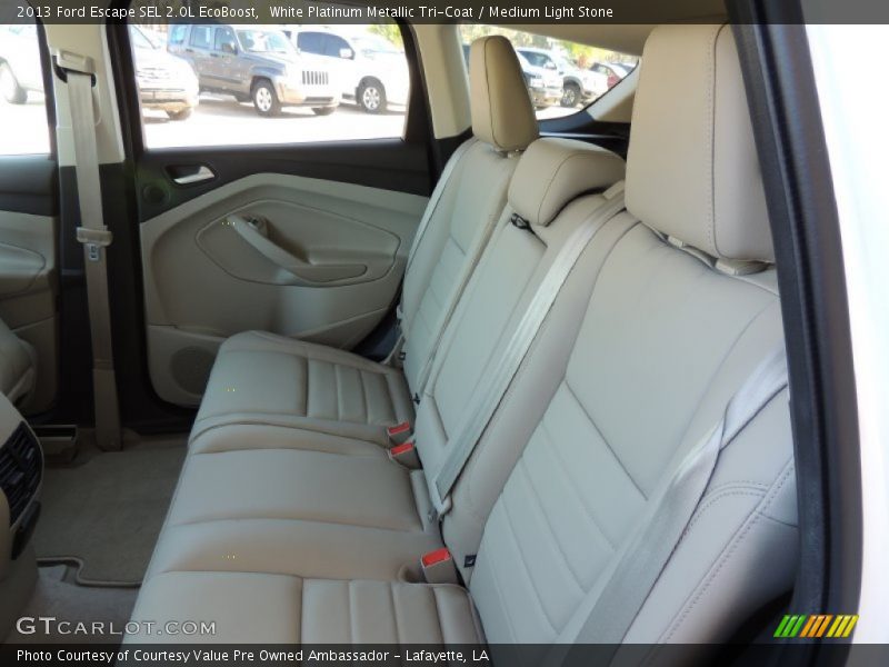 White Platinum Metallic Tri-Coat / Medium Light Stone 2013 Ford Escape SEL 2.0L EcoBoost