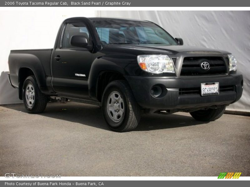 Black Sand Pearl / Graphite Gray 2006 Toyota Tacoma Regular Cab