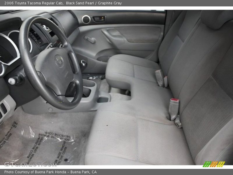 Black Sand Pearl / Graphite Gray 2006 Toyota Tacoma Regular Cab