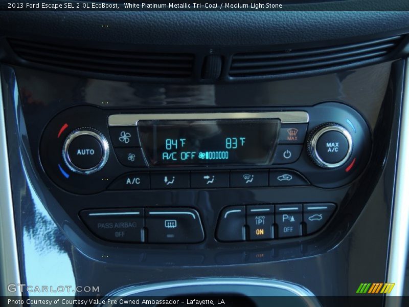 White Platinum Metallic Tri-Coat / Medium Light Stone 2013 Ford Escape SEL 2.0L EcoBoost