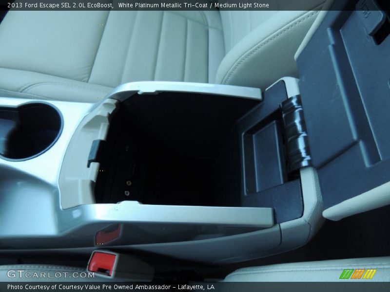 White Platinum Metallic Tri-Coat / Medium Light Stone 2013 Ford Escape SEL 2.0L EcoBoost