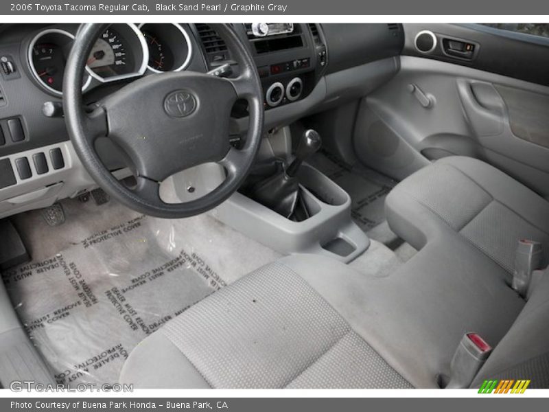 Black Sand Pearl / Graphite Gray 2006 Toyota Tacoma Regular Cab