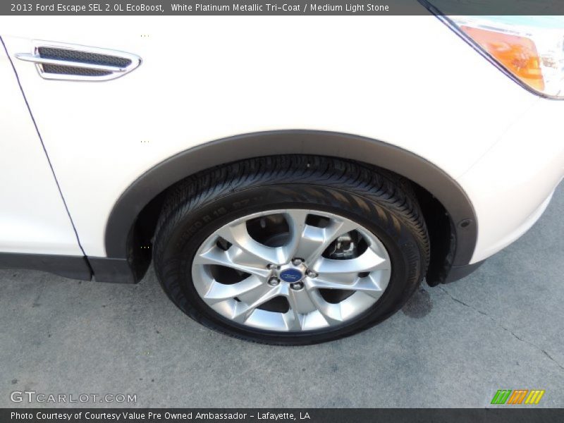 White Platinum Metallic Tri-Coat / Medium Light Stone 2013 Ford Escape SEL 2.0L EcoBoost