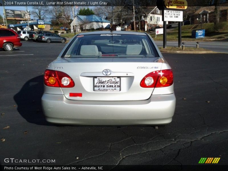 Lunar Mist Silver Metallic / Light Gray 2004 Toyota Corolla LE