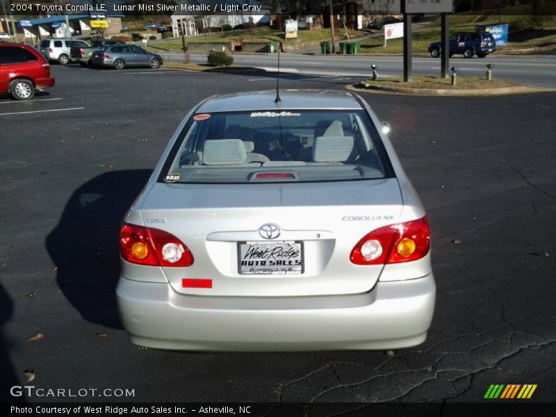 Lunar Mist Silver Metallic / Light Gray 2004 Toyota Corolla LE
