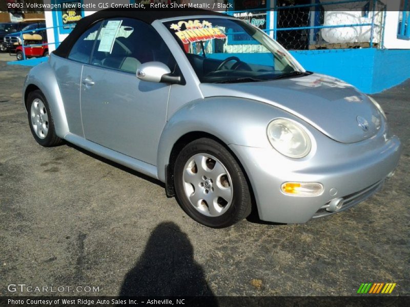 Reflex Silver Metallic / Black 2003 Volkswagen New Beetle GLS Convertible