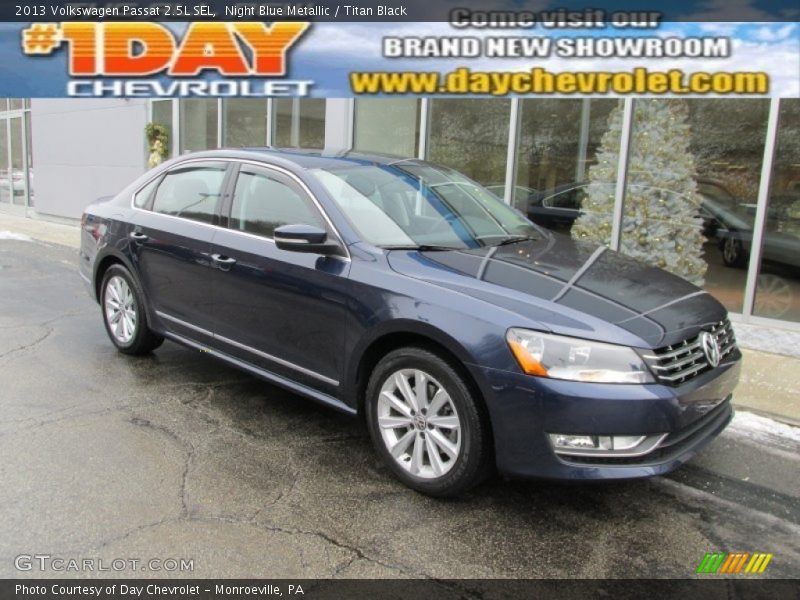 Night Blue Metallic / Titan Black 2013 Volkswagen Passat 2.5L SEL