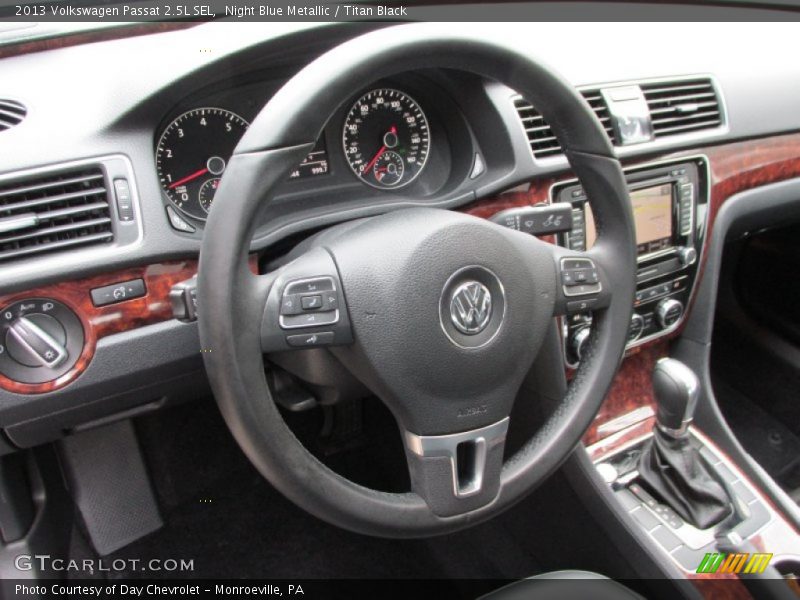 Night Blue Metallic / Titan Black 2013 Volkswagen Passat 2.5L SEL