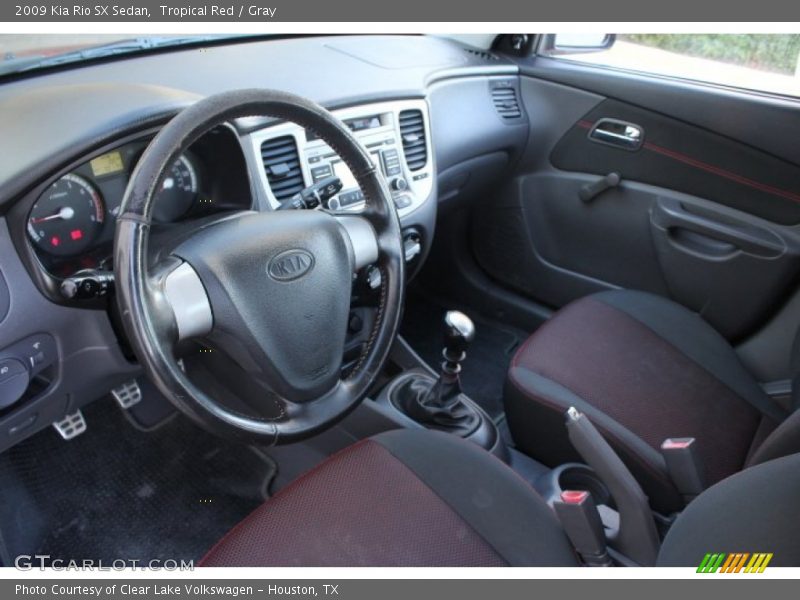 Tropical Red / Gray 2009 Kia Rio SX Sedan