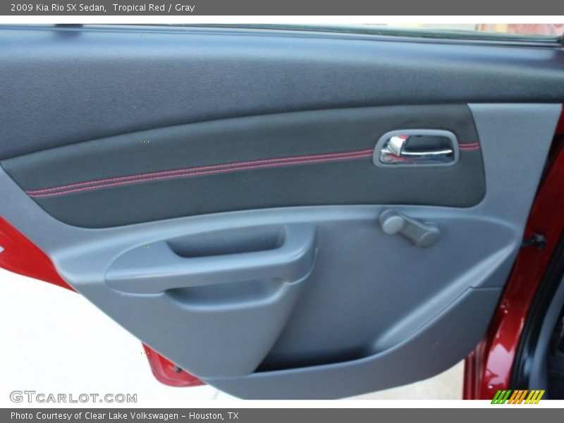 Tropical Red / Gray 2009 Kia Rio SX Sedan