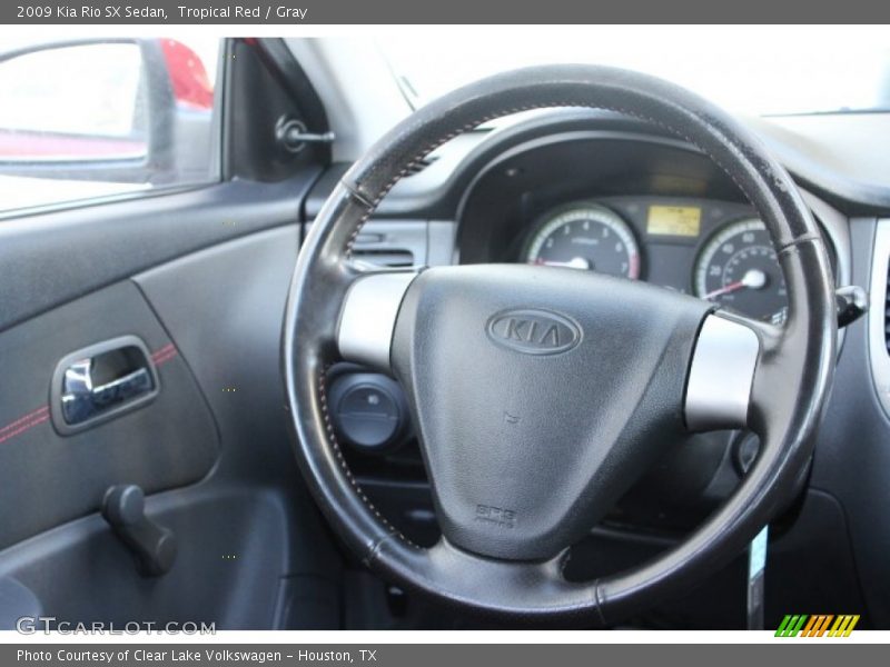 Tropical Red / Gray 2009 Kia Rio SX Sedan