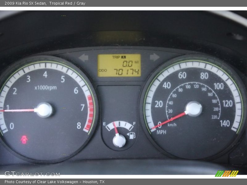 Tropical Red / Gray 2009 Kia Rio SX Sedan