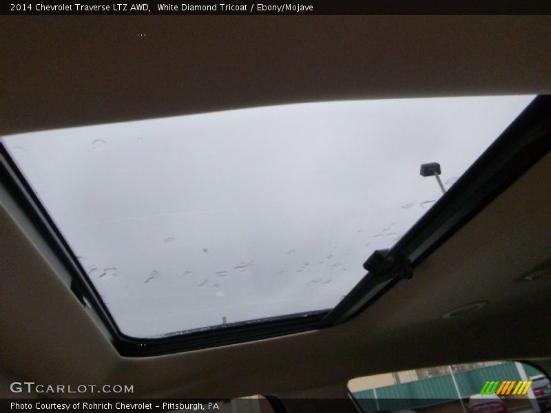 White Diamond Tricoat / Ebony/Mojave 2014 Chevrolet Traverse LTZ AWD