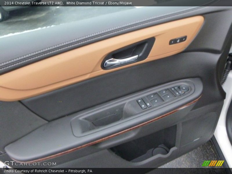 White Diamond Tricoat / Ebony/Mojave 2014 Chevrolet Traverse LTZ AWD