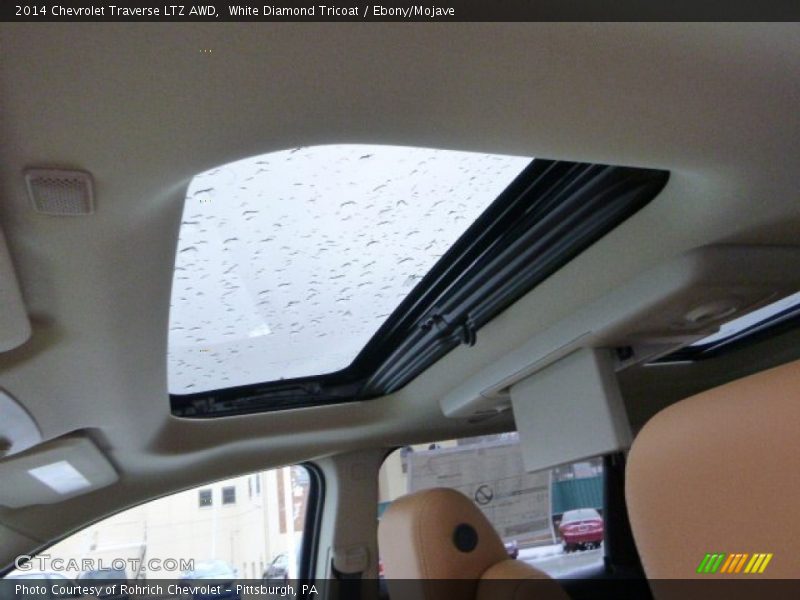 White Diamond Tricoat / Ebony/Mojave 2014 Chevrolet Traverse LTZ AWD