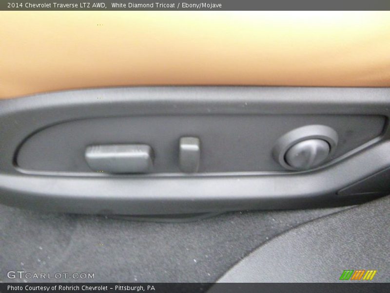 White Diamond Tricoat / Ebony/Mojave 2014 Chevrolet Traverse LTZ AWD