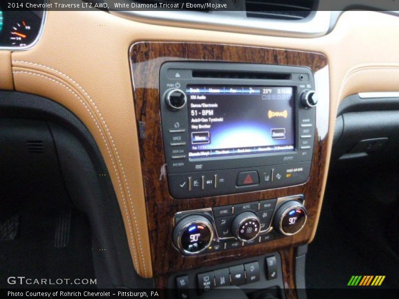 White Diamond Tricoat / Ebony/Mojave 2014 Chevrolet Traverse LTZ AWD