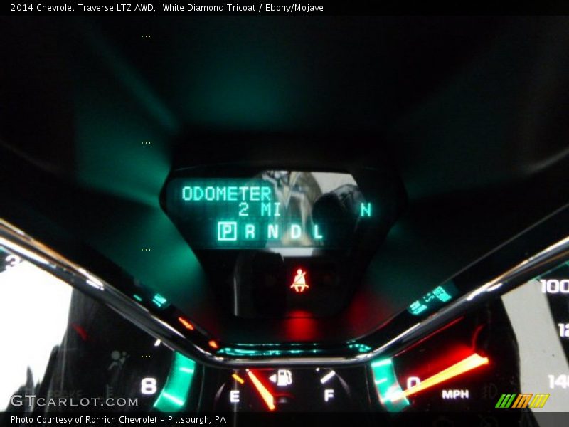 White Diamond Tricoat / Ebony/Mojave 2014 Chevrolet Traverse LTZ AWD