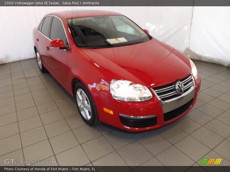 Salsa Red / Anthracite 2009 Volkswagen Jetta SE Sedan