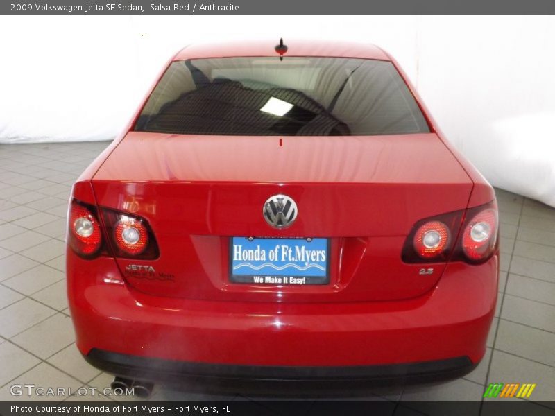 Salsa Red / Anthracite 2009 Volkswagen Jetta SE Sedan