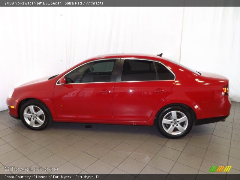 Salsa Red / Anthracite 2009 Volkswagen Jetta SE Sedan