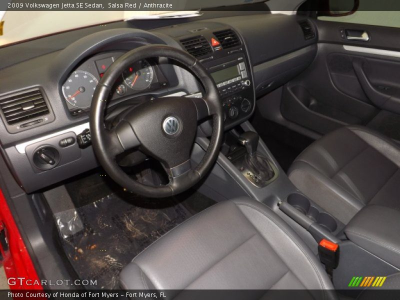 Salsa Red / Anthracite 2009 Volkswagen Jetta SE Sedan