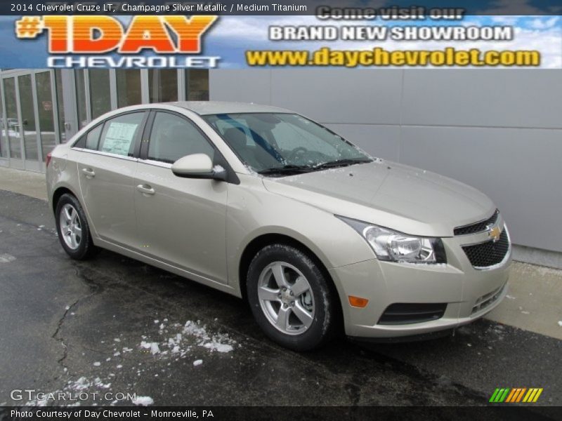 Champagne Silver Metallic / Medium Titanium 2014 Chevrolet Cruze LT