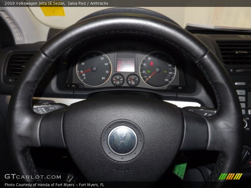 Salsa Red / Anthracite 2009 Volkswagen Jetta SE Sedan