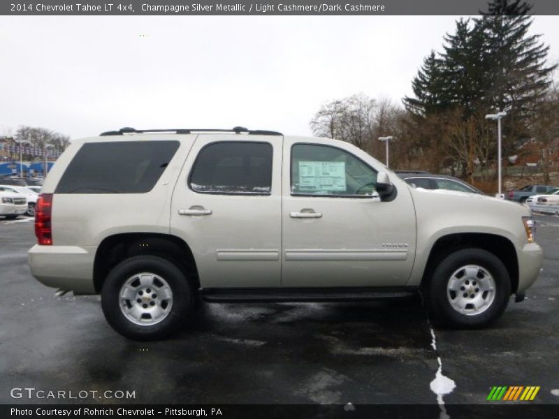 Champagne Silver Metallic / Light Cashmere/Dark Cashmere 2014 Chevrolet Tahoe LT 4x4