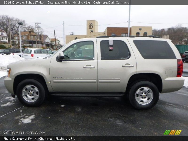 Champagne Silver Metallic / Light Cashmere/Dark Cashmere 2014 Chevrolet Tahoe LT 4x4