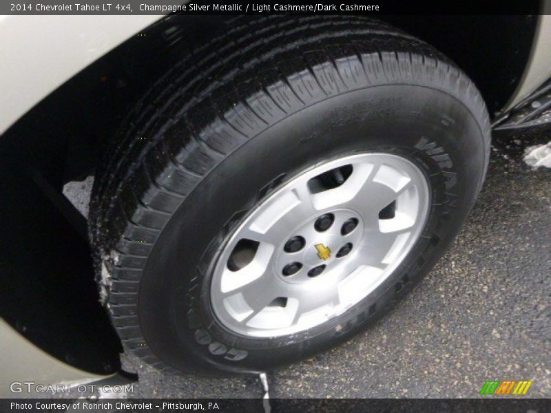 Champagne Silver Metallic / Light Cashmere/Dark Cashmere 2014 Chevrolet Tahoe LT 4x4